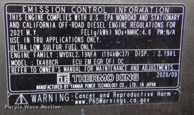 image for item LT9014 2022 Utility  refrigerated van trailer