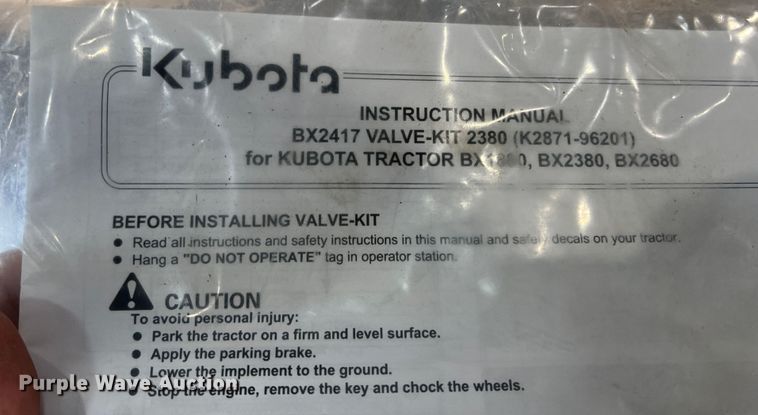 image for item DK7199 Kubota  valve kits
