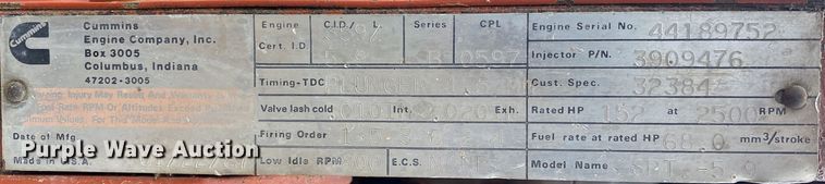 image for item DN8105 1987 Cummins SBT-5.9  engine