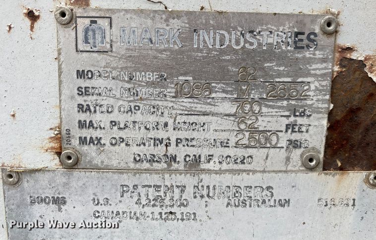 image for item DN8119 Mark Industries 62  boom lift