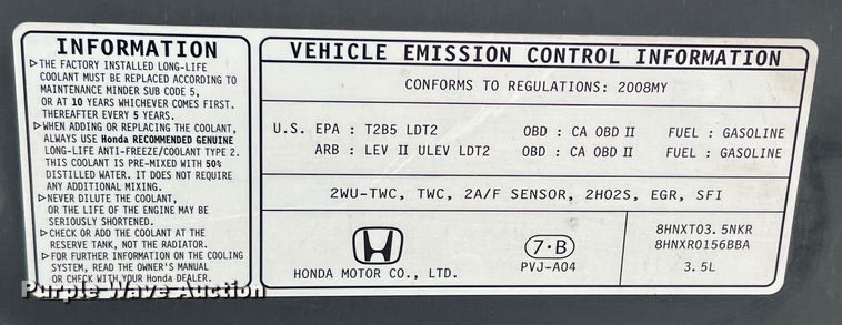 image for item DO8963 2008 Honda Pilot  SUV