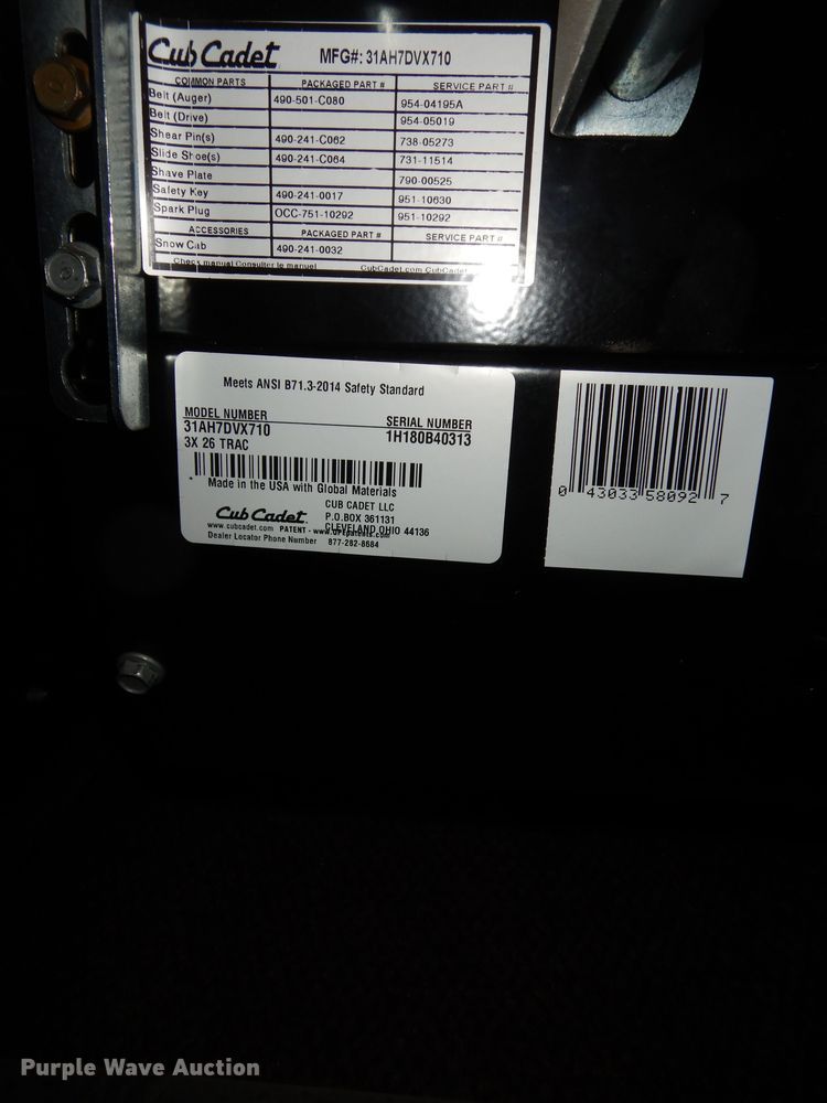 image for item JR9023 Cub Cadet 3X 26