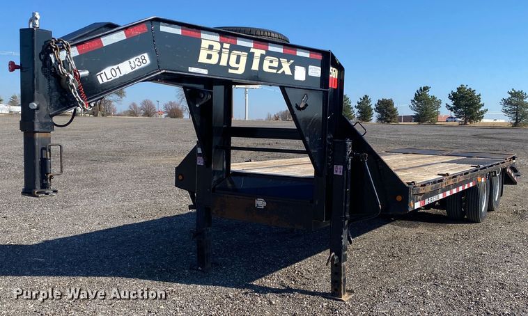 image for item JW9285 2015 Big Tex 25GN  equipment trailer