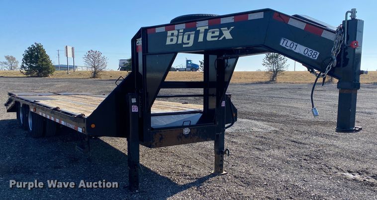 image for item JW9285 2015 Big Tex 25GN  equipment trailer