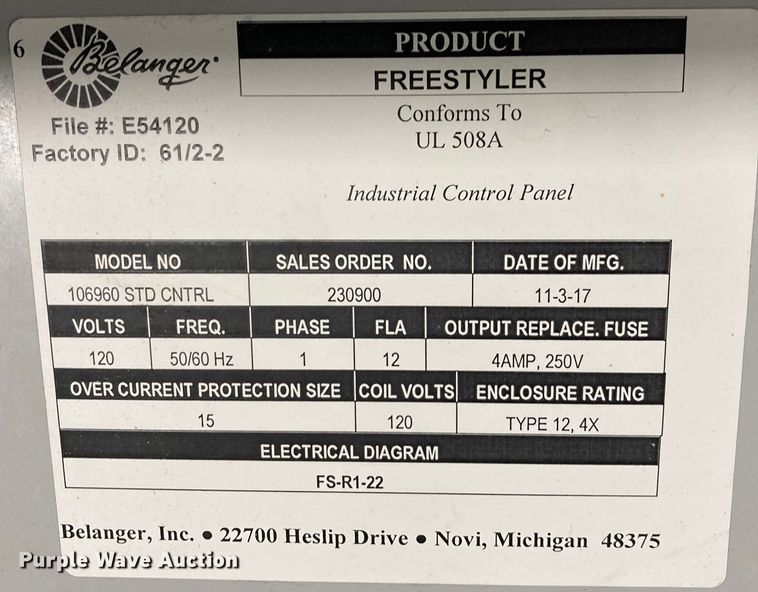 image for item KR9091 2017 Belanger Freestyler  car wash system