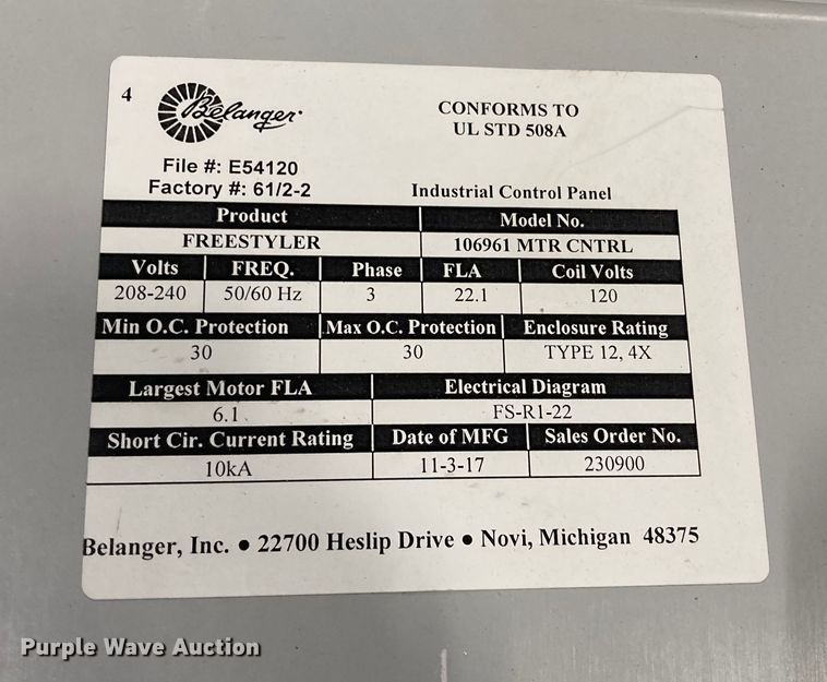 image for item KR9091 2017 Belanger Freestyler  car wash system