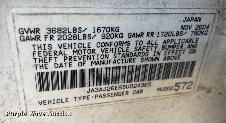 image for item MI9606 2005 Mitsubishi Lancer