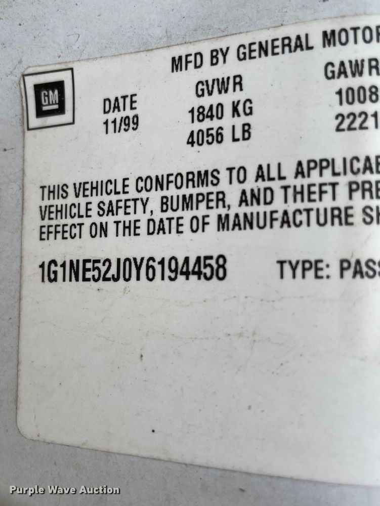 image for item MI9608 2000 Chevrolet Malibu