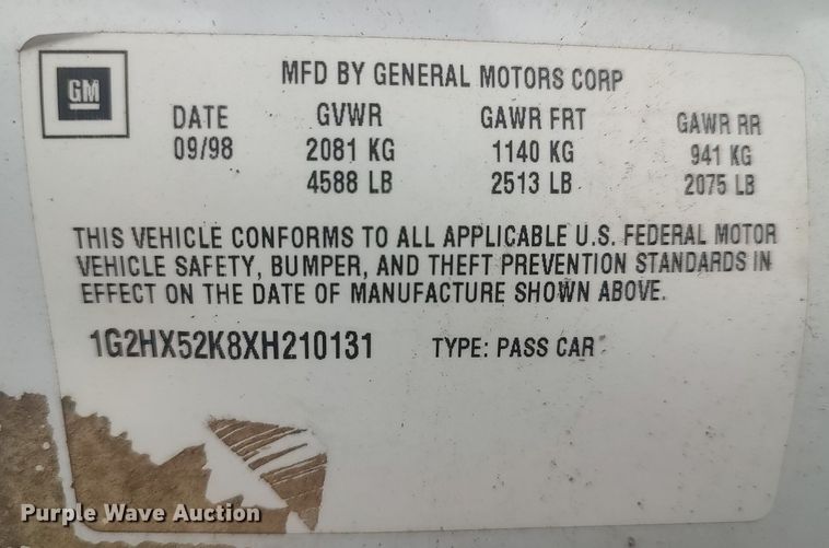 image for item MM9930 1999 Pontiac Bonneville