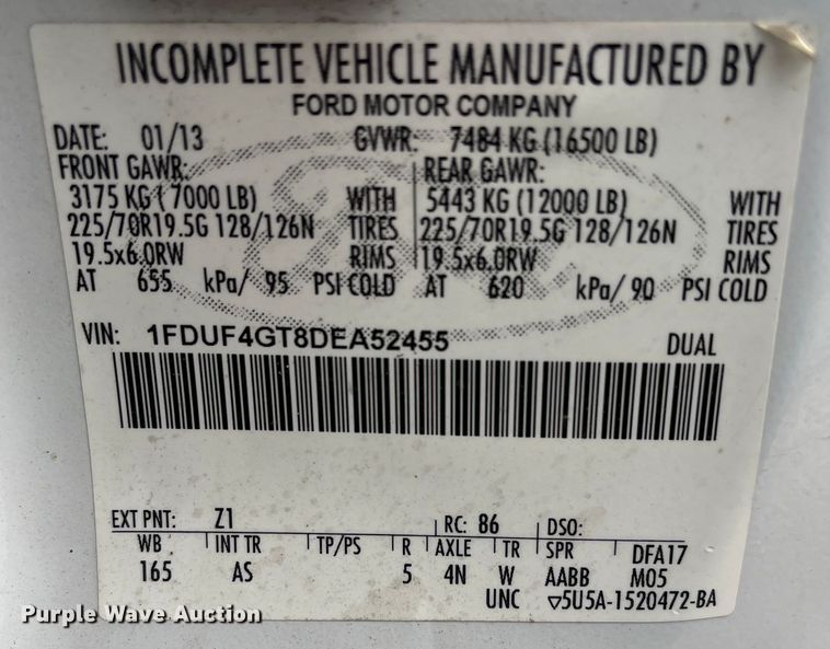 image for item MN9494 2013 Ford F450 Super Duty  utility / service truck