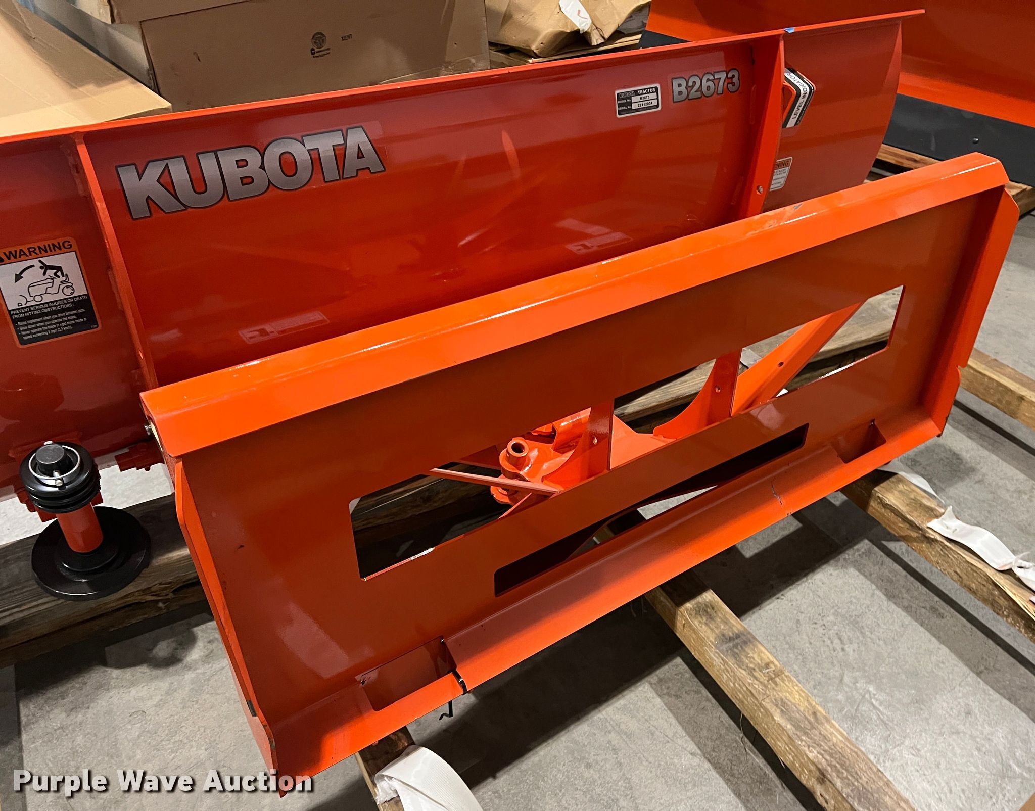Kubota B2673 skid steer snow blade in Grapevine, TX Item DK7185 sold