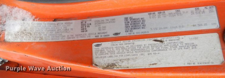 image for item AF9337 2002 Sterling LT9500  dump truck