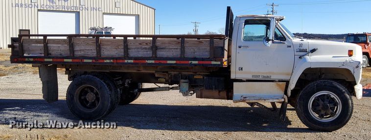 image for item DL2287 1990 Ford F800  dump flatbed pickup truck