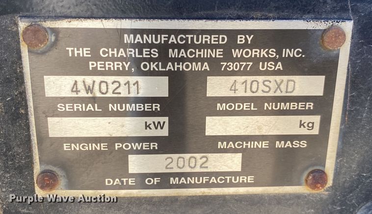 image for item DN8139 2002 Ditch Witch 410SX  trencher