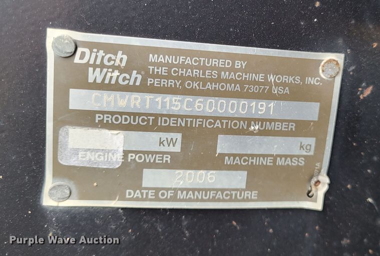 image for item DO3519 2006 Ditch Witch RT115  rock saw