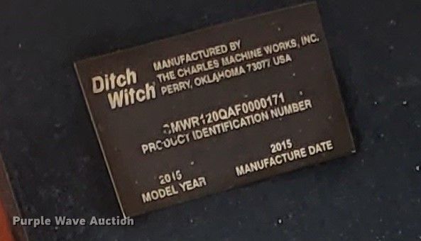 image for item DO3520 2015 Ditch Witch RT120 Quad  vibratory cable plow