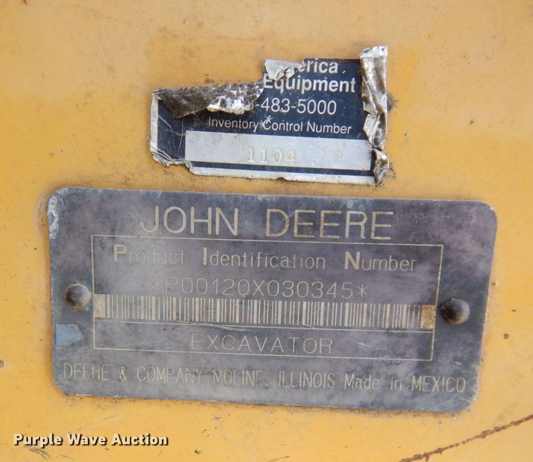 image for item DR8064 1997 John Deere 120  excavator