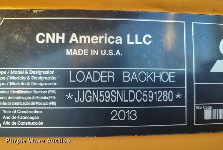 image for item JW9257 2013 Case 590 Super N  backhoe