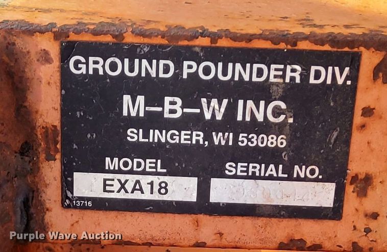 image for item KR9103 MBW EXA18  excavator trench compactor