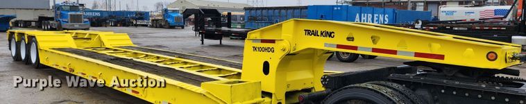 image for item KT9525 1993 Trail King TK100HDG-483  lowboy equipment trailer