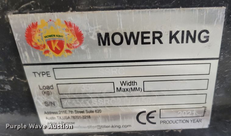 image for item LY9862 2021 Mower King SSRC  72" W skid steer rotary mower