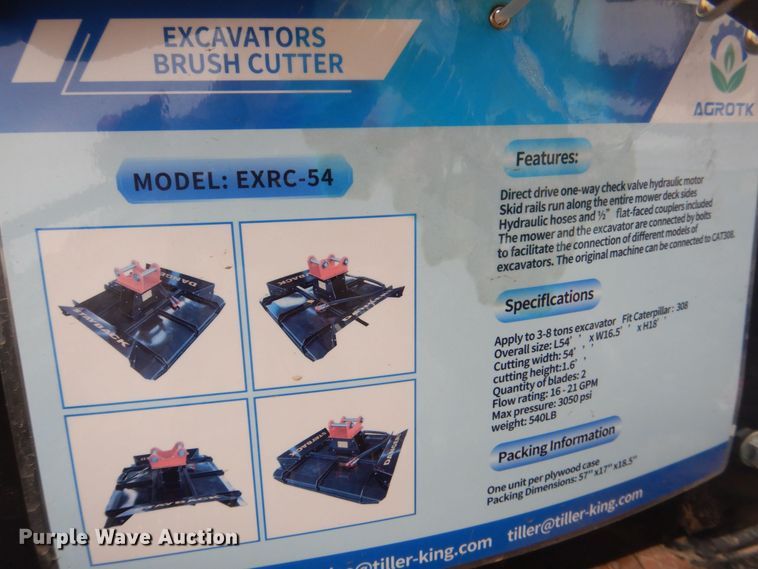 image for item MJ9956 2022 Agrotk EXRC54  excavator brush cutter