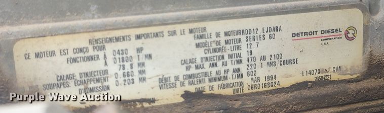 image for item MM9939 1994 International 9200  dump truck