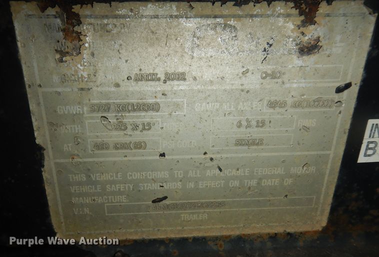 image for item DI6975 2002 Contrail C10  equipment trailer