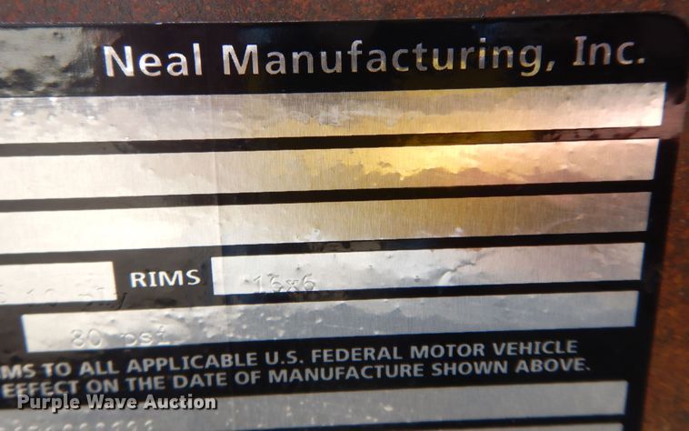 image for item DK7544 2007 Neal  equipment trailer