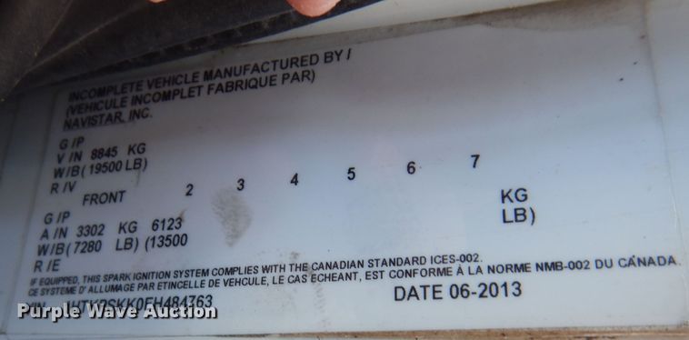 image for item DK7557 2014 International TerraStar  dump truck