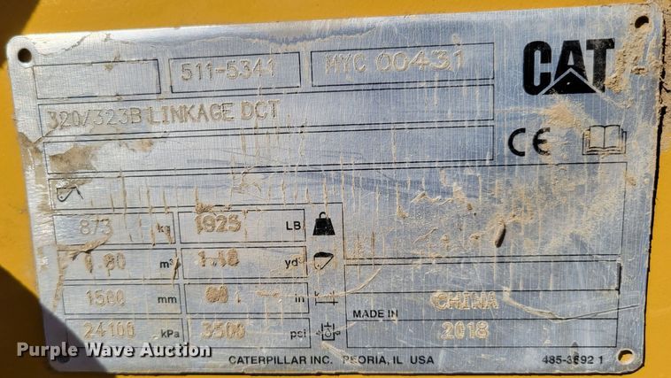 image for item DM8172 2018 Caterpillar  excavator bucket