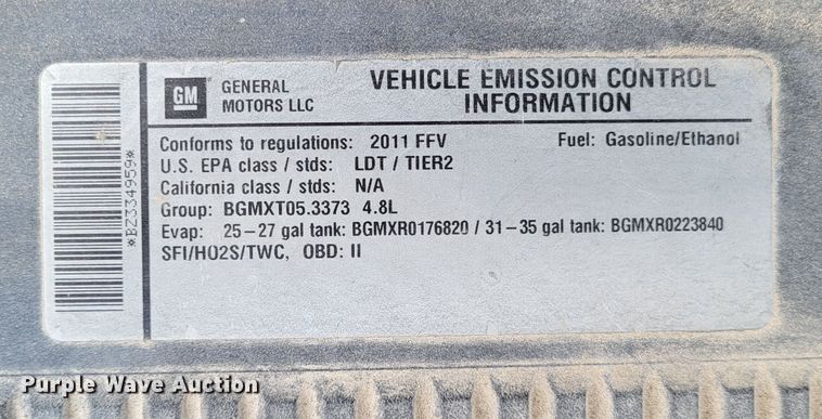 image for item DO3526 2011 Chevrolet Silverado 1500 pickup truck