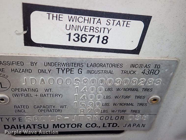 image for item DQ3924 1992 Daihatsu  mini truck