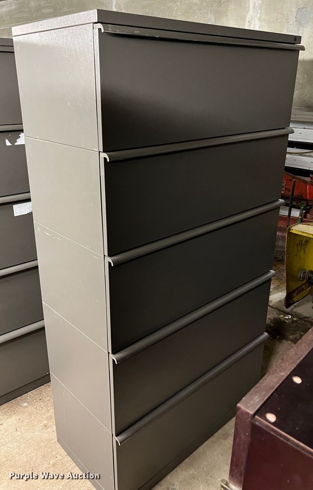 image for item HP9314 (8) five drawer lateral file cabinets