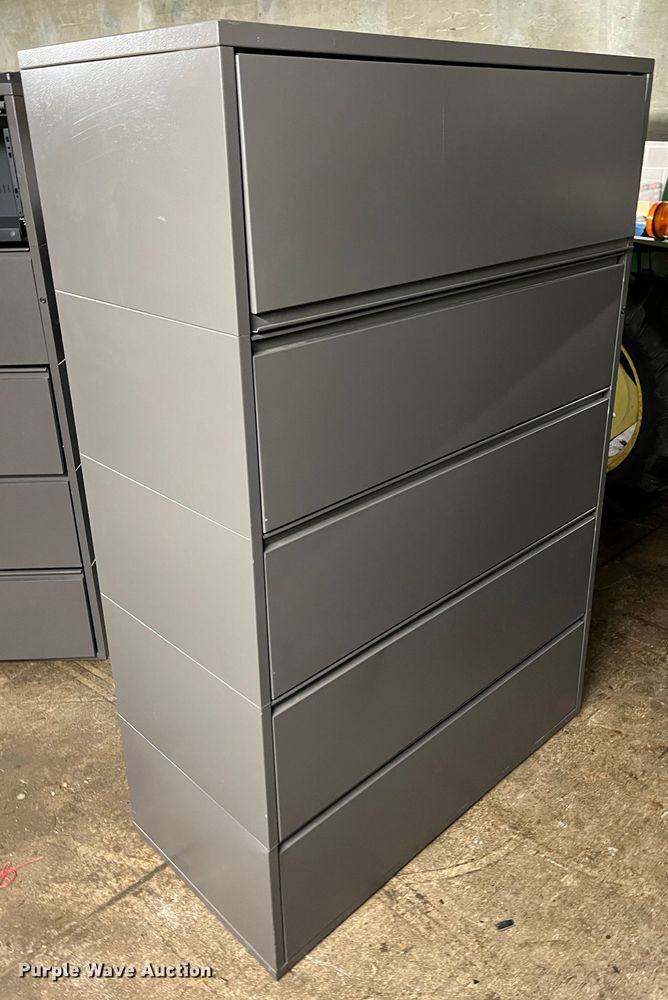 image for item HP9314 (8) five drawer lateral file cabinets