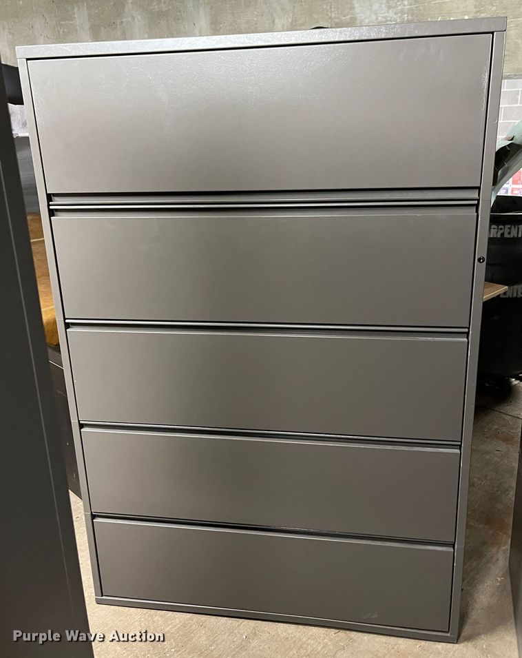 image for item HP9314 (8) five drawer lateral file cabinets