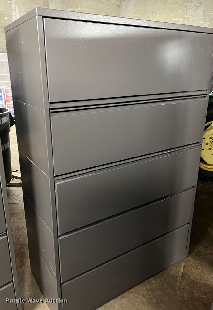 image for item HP9314 (8) five drawer lateral file cabinets