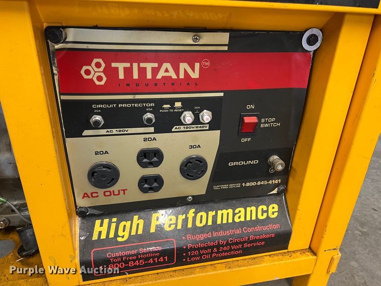 image for item ID9310 Titan Industrial 8000  generator