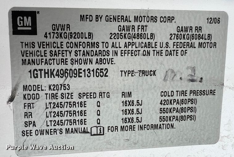 image for item ID9313 2009 GMC Sierra 2500HD  Ext. Cab pickup truck