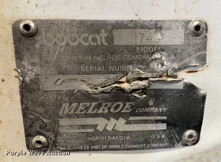 image for item ID9343 Bobcat 743  skid steer loader