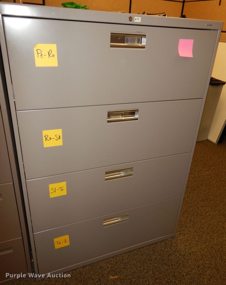 image for item JQ9970 (6) Hon metal lateral file cabinets