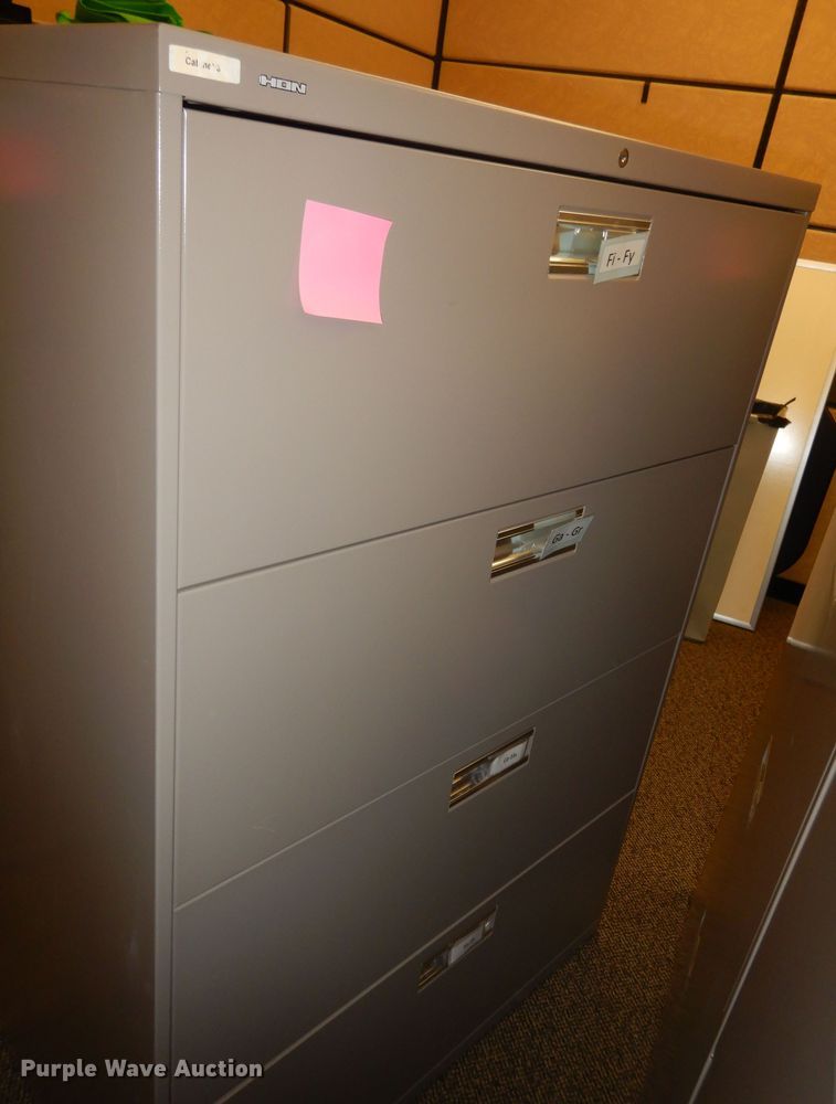 image for item JQ9970 (6) Hon metal lateral file cabinets