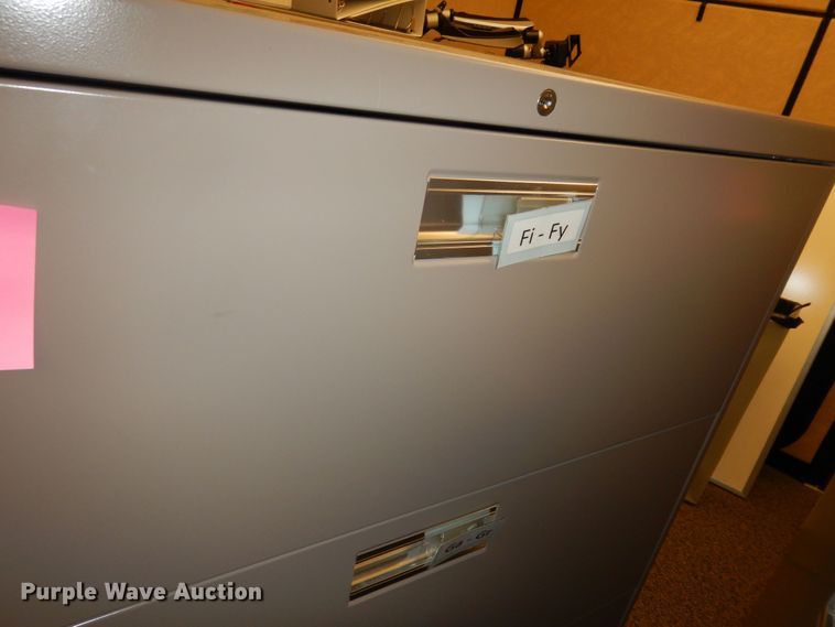 image for item JQ9970 (6) Hon metal lateral file cabinets