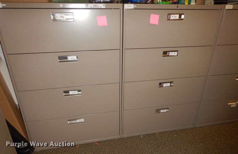 image for item JQ9971 (6) Hon metal lateral file cabinets