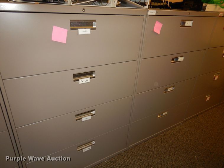 image for item JQ9971 (6) Hon metal lateral file cabinets