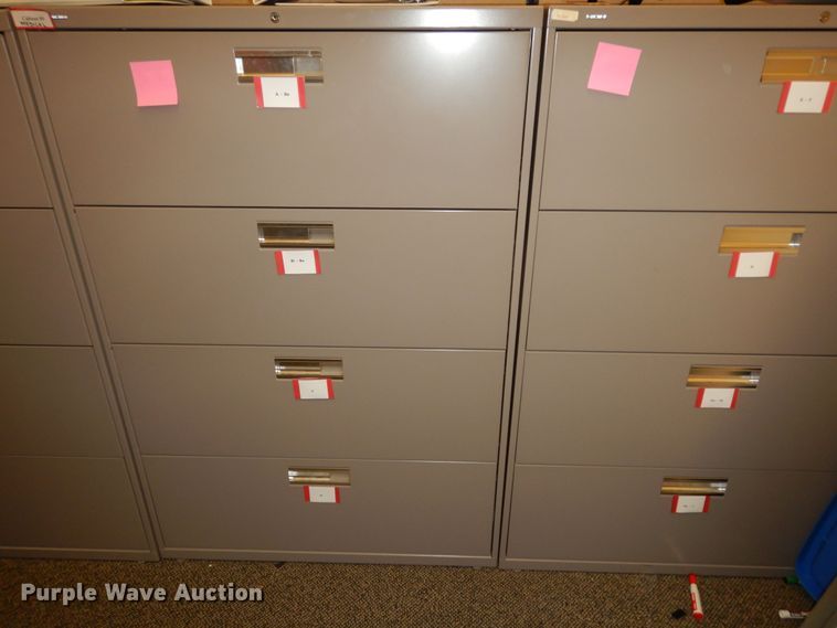 image for item JQ9971 (6) Hon metal lateral file cabinets