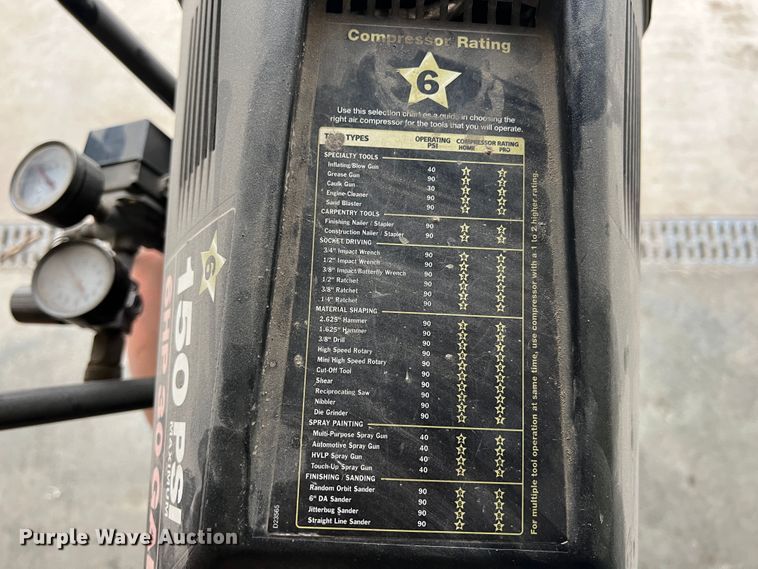 image for item KF9836 Craftsman 919.167310  air compressor