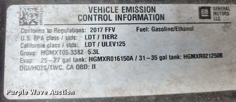 image for item KT9509 2017 Chevrolet Tahoe Police  SUV