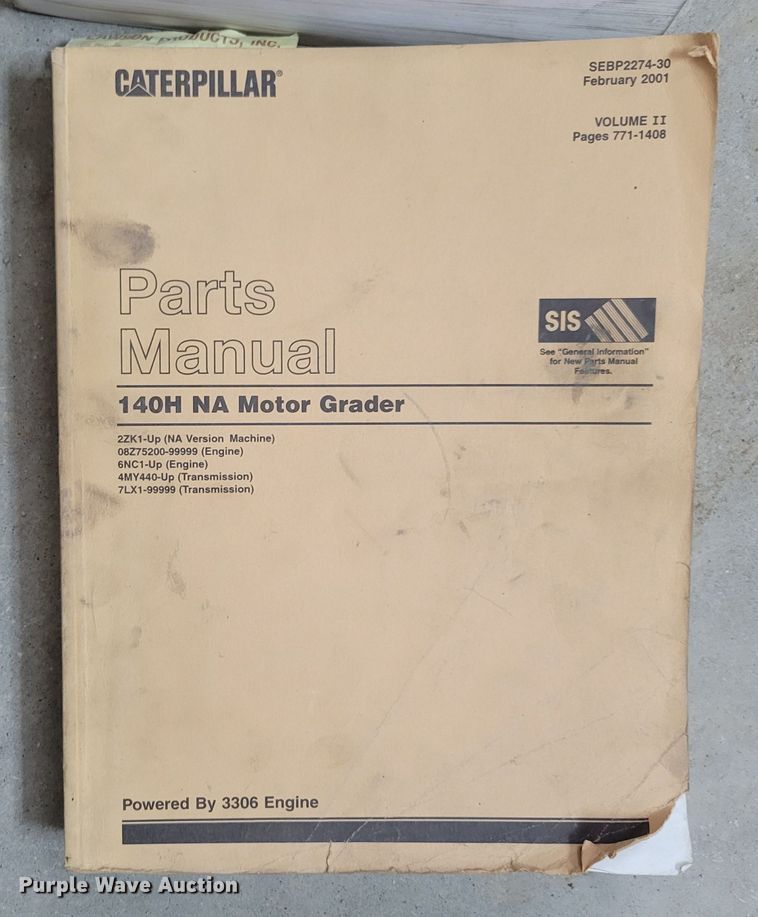 image for item LY9891 Approximately 17 140H motor grader manuals