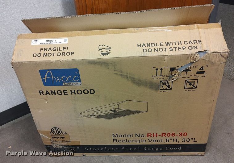 image for item MM9914 Awoco RHR06-30  stainless steel range hood